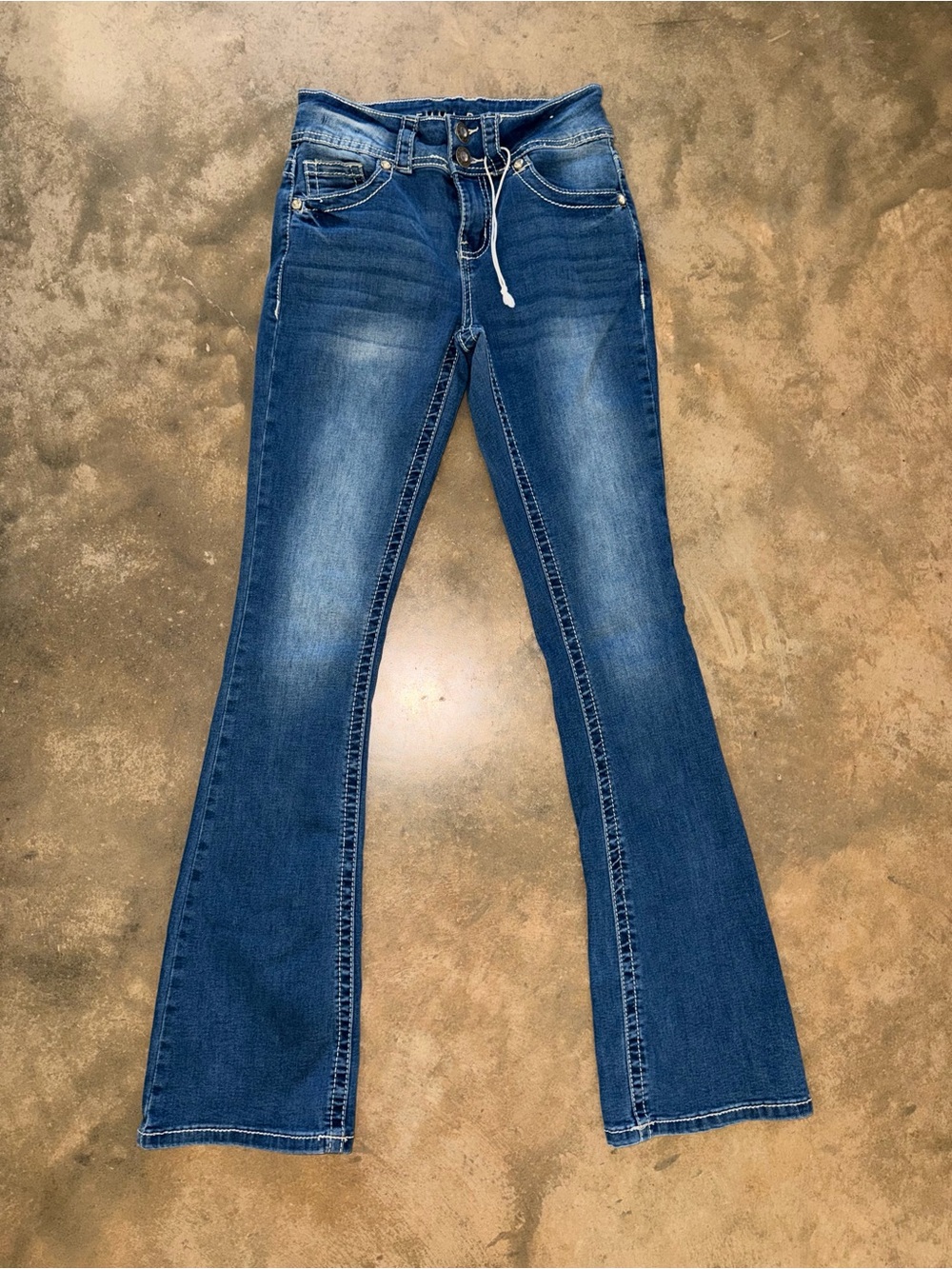 Gemma Rae Embellished Pocket Bootcut Jeans 3/26 NWOT Stretch Denim